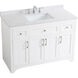 Moore 48 X 22 X 34 inch White Vanity Sink Set