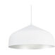 Helena Pendant Ceiling Light in White and Silver
