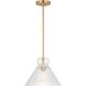 Drew & Jonathan Liouet 1 Light 12 inch Satin Brass Pendant Ceiling Light, Medium
