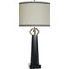 Cameron 35.25 inch 100.00 watt Black and Silver Table Lamp Portable Light