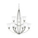 Metcalf 9 Light 31 inch Brushed Nickel Chandelier Ceiling Light