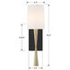 Trenton Bath Sconce Wall Light in Antique Brass and Black