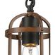 Millville 1 Light 5 inch Matte Black with Dark Oak Mini Pendant Ceiling Light