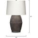 Antiquity 32 inch 150.00 watt Dark Grey Table Lamp Portable Light