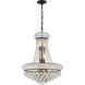 Primo 14 Light 20 inch Black and Clear Chandelier Ceiling Light