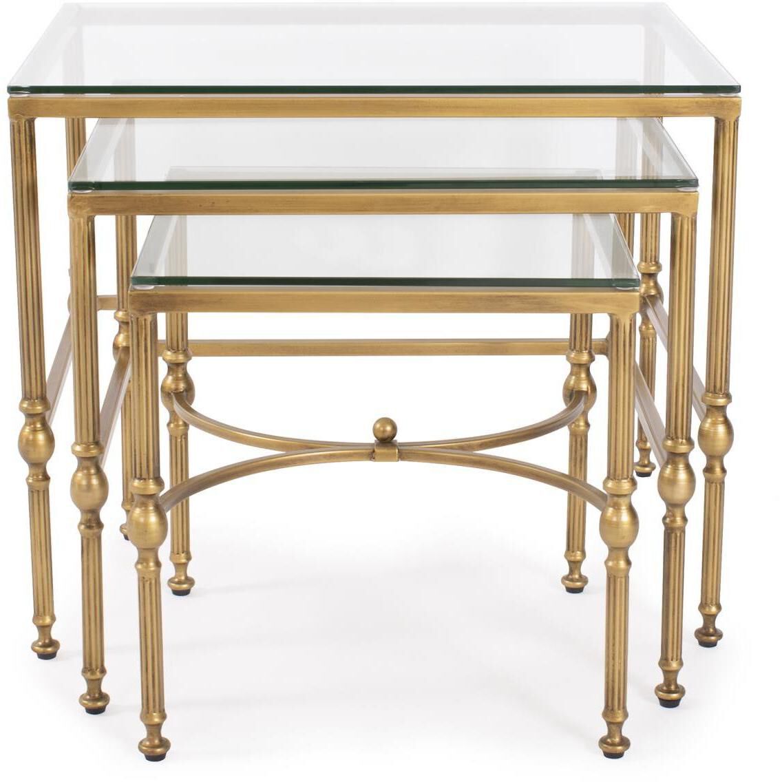 Bonnifait 22 X 18.25 inch Antique Bronze Nesting Tables