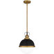 Sullivan 1 Light 11 inch Matte Black Mini Pendant Ceiling Light, Small