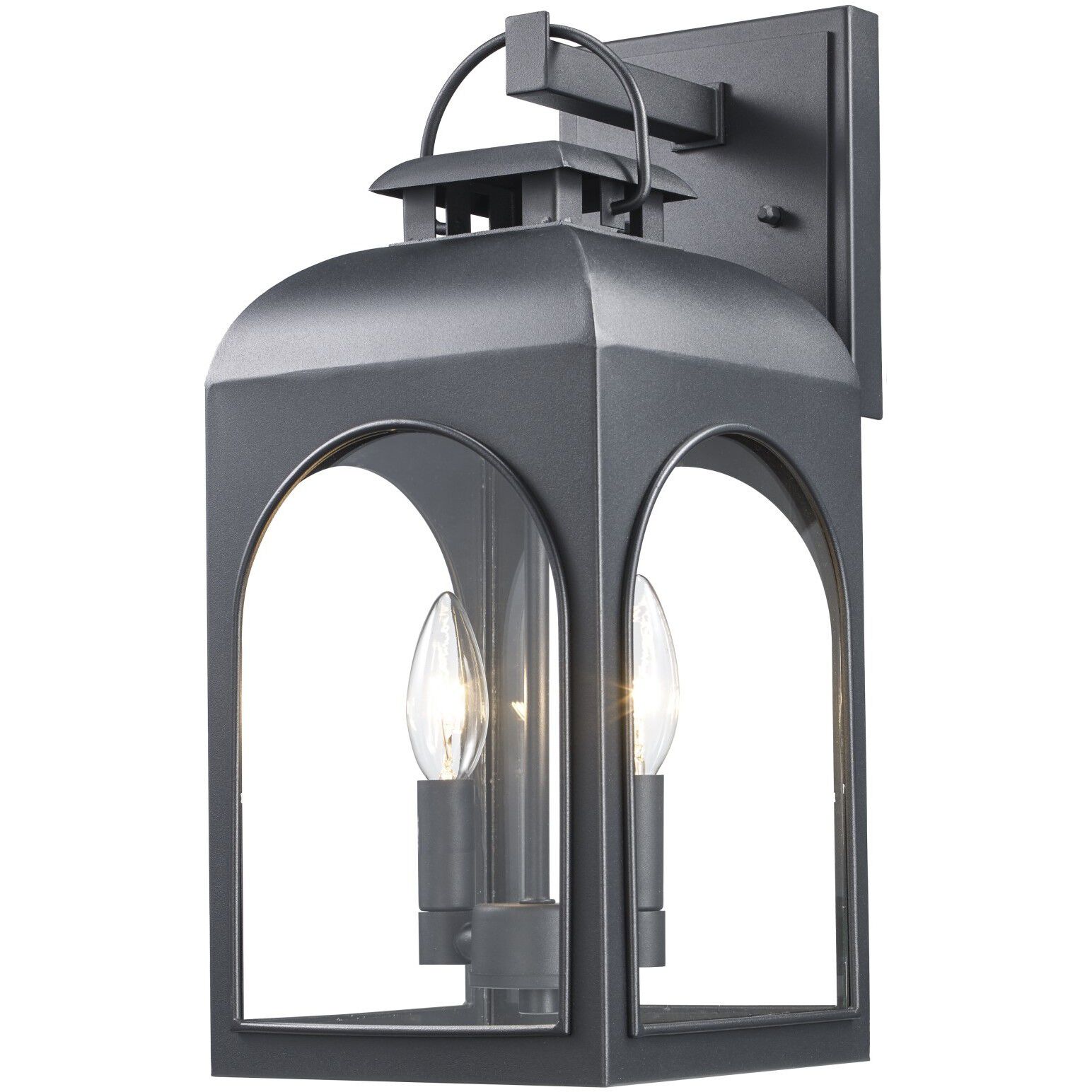 Presence 2 Light 13 inch Black Outdoor Wall Lantern