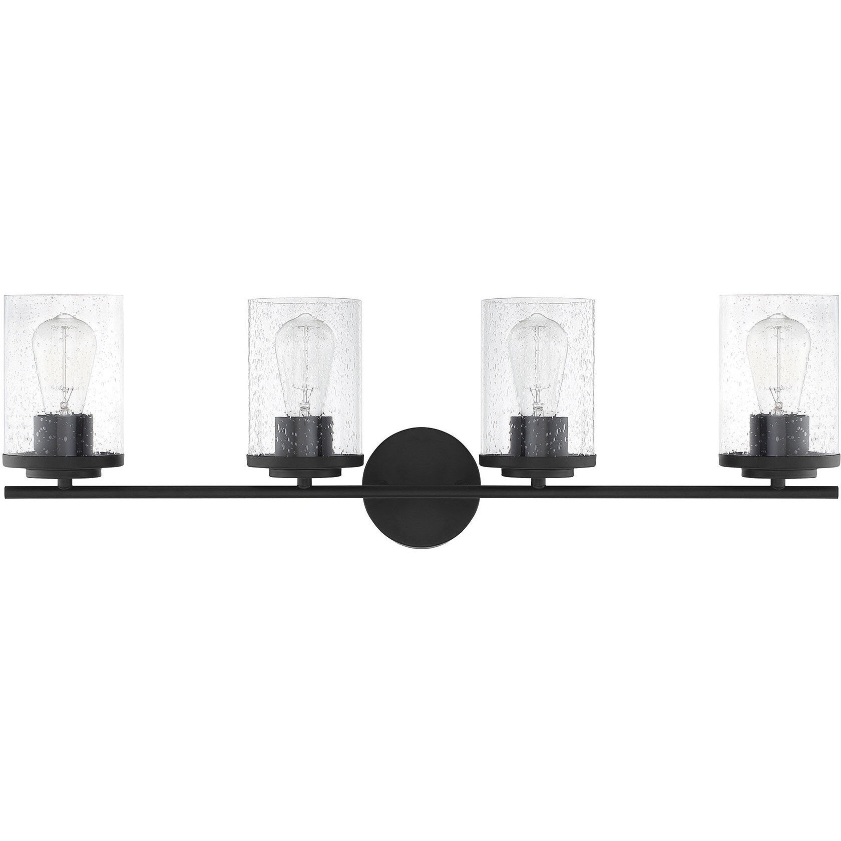Marshall 4 Light 31 inch Black Bathroom Vanity Light Wall Light, Essentials