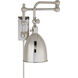 Chapman & Myers Pimlico 28 inch 60.00 watt Polished Nickel Double Swing Arm Wall Light