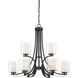 Minka-Lavery Parsons Studio 9 Light 31.5 inch Sand Coal Chandelier Ceiling Light 4109-66 - Open Box