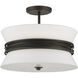 Dalvor 3 Light 15 inch Dark Bronze Semi-Flush Mount Ceiling Light