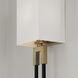 Bleeker 1 Light 6 inch Aged Brass and Black ADA Sconce Wall Light