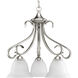 Torino 3 Light 19.13 inch Brushed Nickel Chandelier Ceiling Light