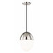 Orion 1 Light 10 inch Polished Nickel Pendant Ceiling Light