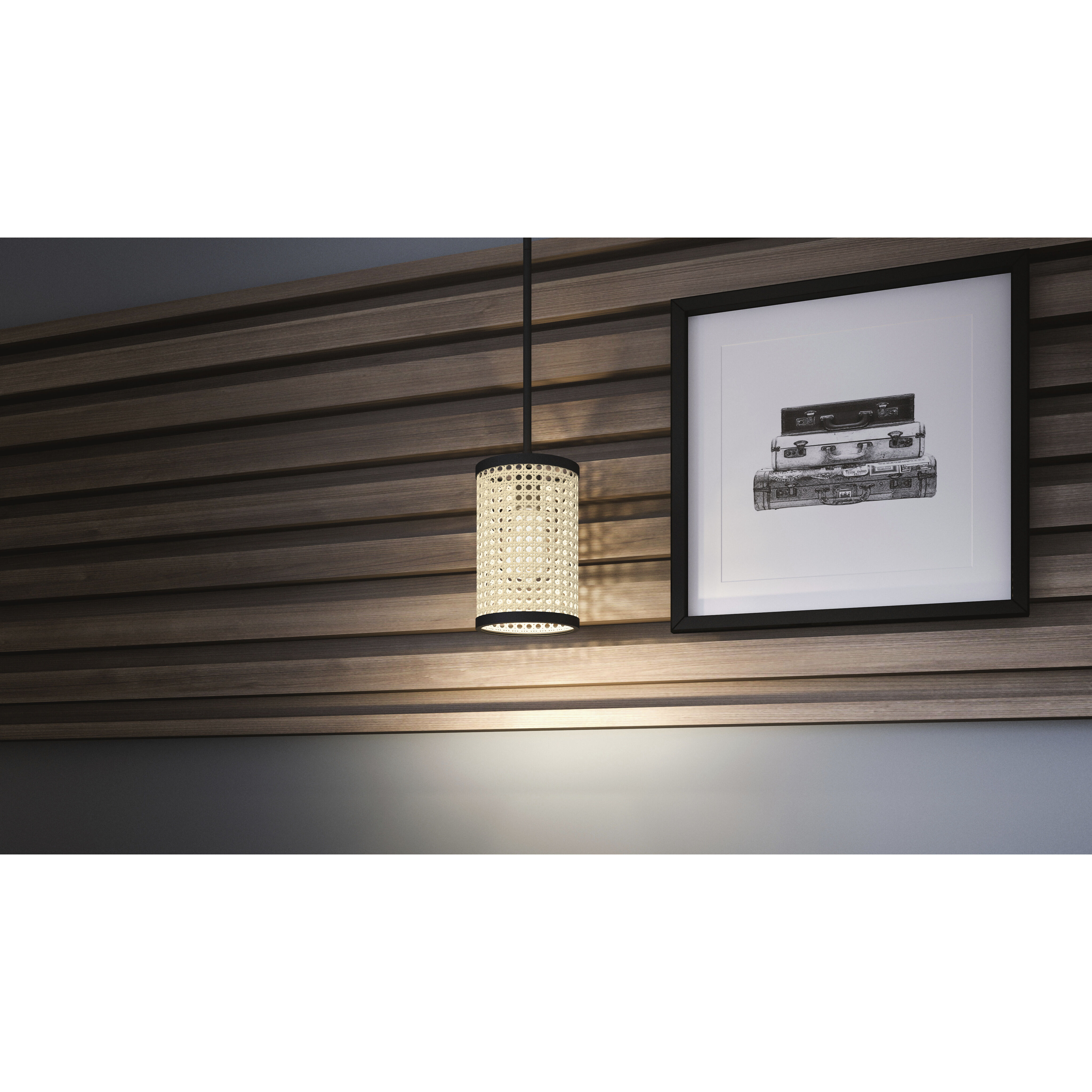 Syrah 1 Light 6 inch Matte Black Mini Pendant Ceiling Light