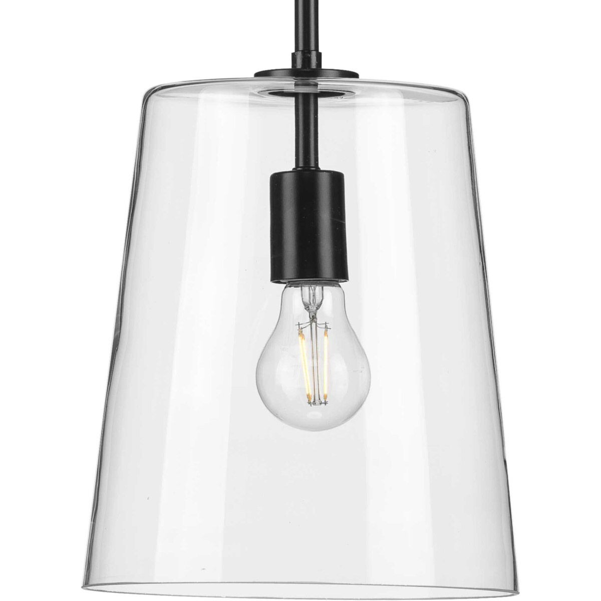 Clarion 1 Light Matte Black Pendant Ceiling Light, Small