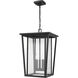 Seoul 3 Light 14 inch Black Outdoor Chain Mount Ceiling Fixture