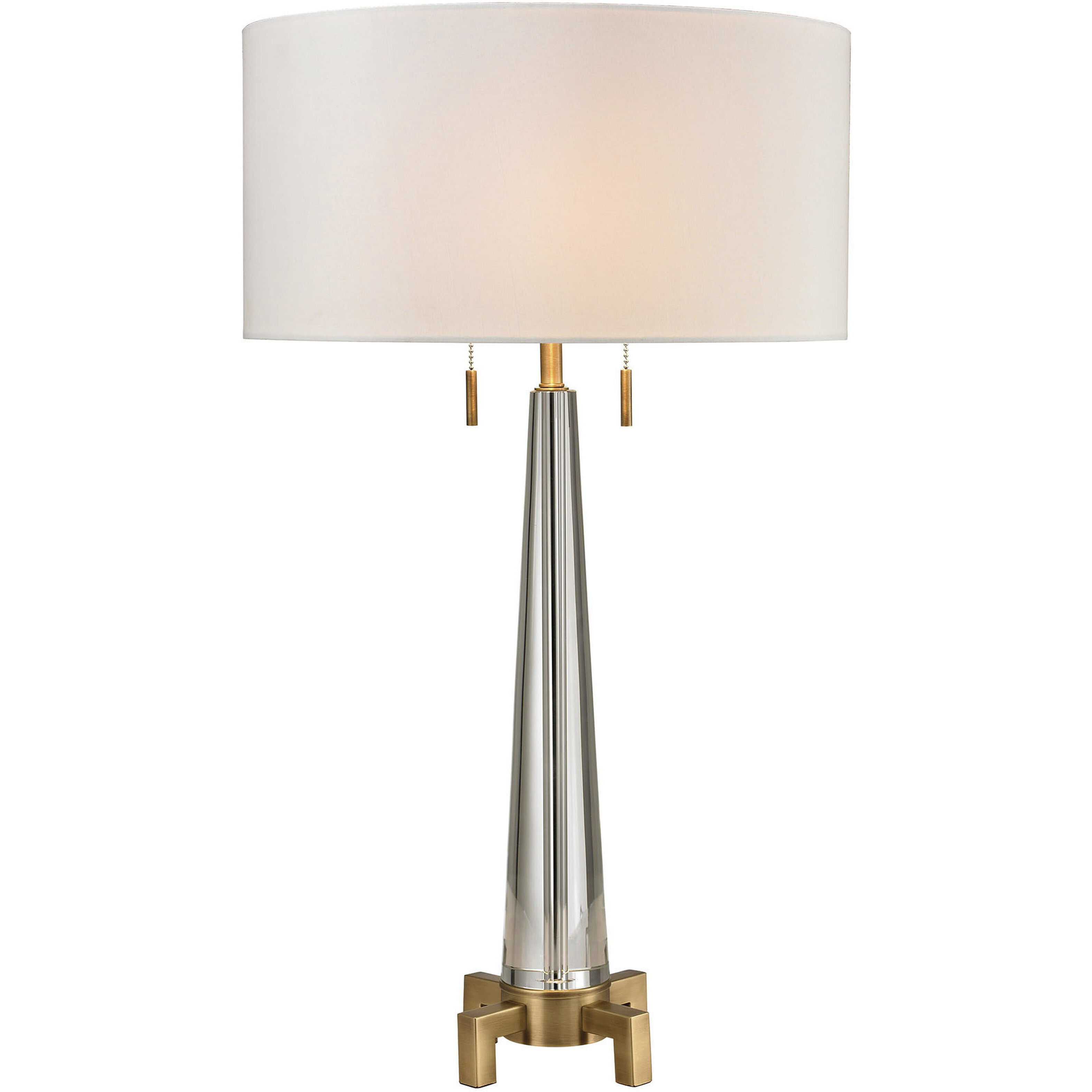 Bedford 30 inch 60 watt Aged Brass Table Lamp Portable Light