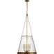 Marie Flanigan Reese LED 21.25 inch Soft Brass Pendant Ceiling Light in Clear Glass