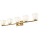 Annalise 5 Light 42 inch Modern Gold Vanity Wall Light
