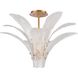 Fiore 5 Light 20 inch Antique Gold Leaf Semi Flush Ceiling Light