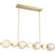 Zill LED 48.03 inch Lily Gold Island Chandelier Ceiling Light