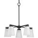 Tanner 5 Light 20.5 inch Matte Black Chandelier Ceiling Light
