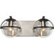 Davenay Vanity Light Wall Light in Satin Nickel with Matte Black