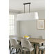 Pita 4 Light 48 inch Matte Black Horizontal Pendant Ceiling Light