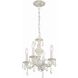 Paris Market 4 Light 13.5 inch Antique White Mini Chandelier Ceiling Light in Clear Swarovski Strass