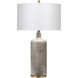 Annex 27 inch 150.00 watt Grey and Antique Brass Table Lamp Portable Light