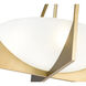 Devon 4 Light 18 inch Modern Gold Semi Flush Mount Ceiling Light