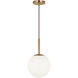 Nube LED 9 inch Satin Brass Pendant Ceiling Light