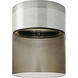 Sean Lavin Manette LED 5 inch Satin Nickel Flush Mount Ceiling Light in Transparent Smoke Glass, Integrated LED