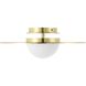 Solstice LED 15.75 inch Polished Brass Convertible Pendant Ceiling Light