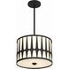 Royston 3 Light 15 inch Black Pendant Ceiling Light in Antique White