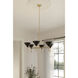 Cortan 6 Light 36 inch Legacy Brass and Dark Bronze Chandelier Ceiling Light