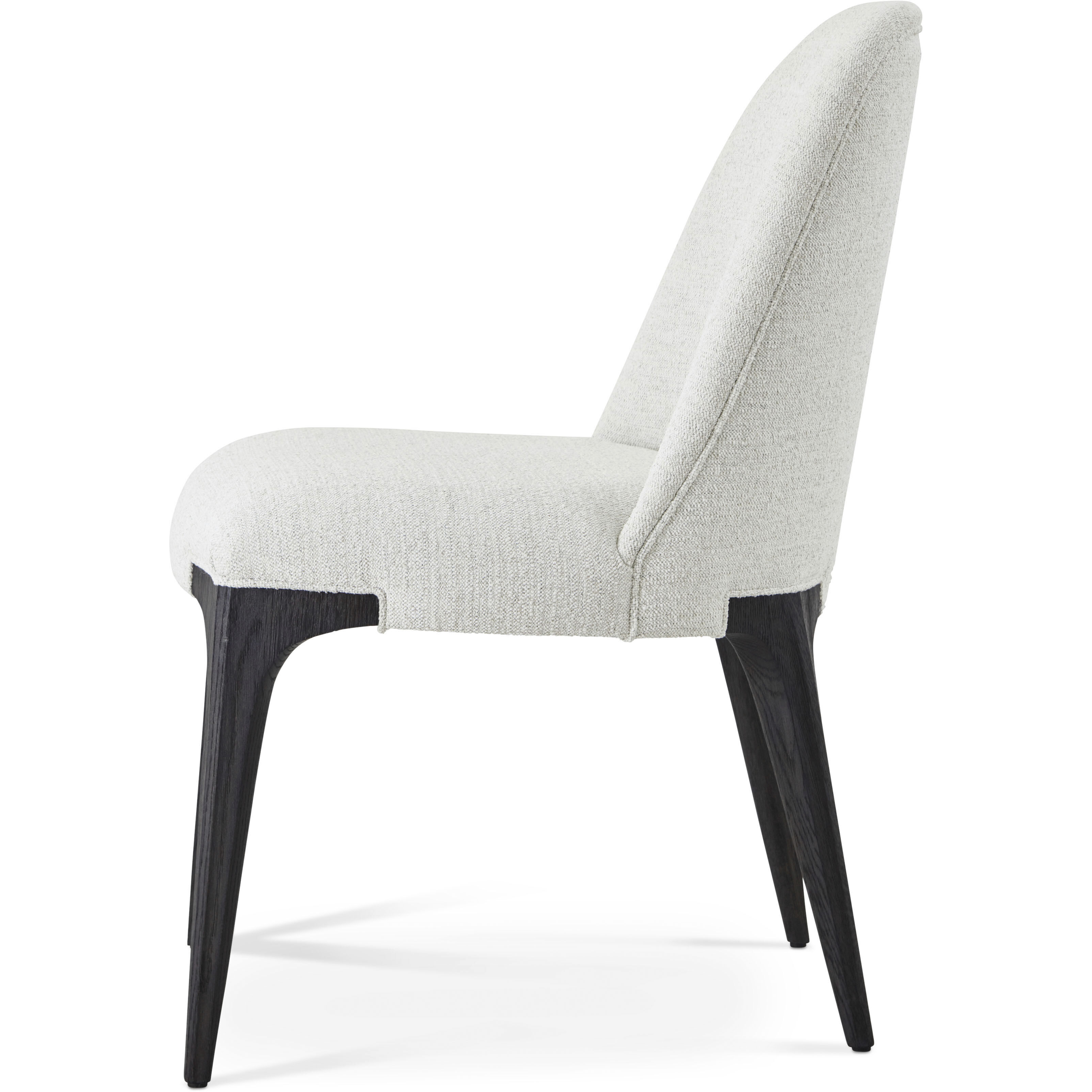 Rome Nera Dining Side Chair, Wooden, Upholstered