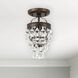 Calypso 1 Light 7.25 inch Vibrant Bronze Semi Flush Ceiling Light