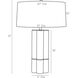 Maddie 31 inch 150 watt Dove Lamp Portable Light
