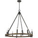 Harwell 8 Light 34.75 inch Antique Millwood Chandelier Ceiling Light