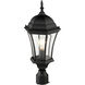 Wakefield 1 Light 22 inch Black Outdoor Post Mount Fixture