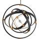 Beyond Atomic LED 36.44 inch Black Aged Brass Chandelier Ceiling Light in Black-Aged Brass, Beyond
