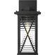 Jada 1 Light 12 inch Black Outdoor Wall Sconce