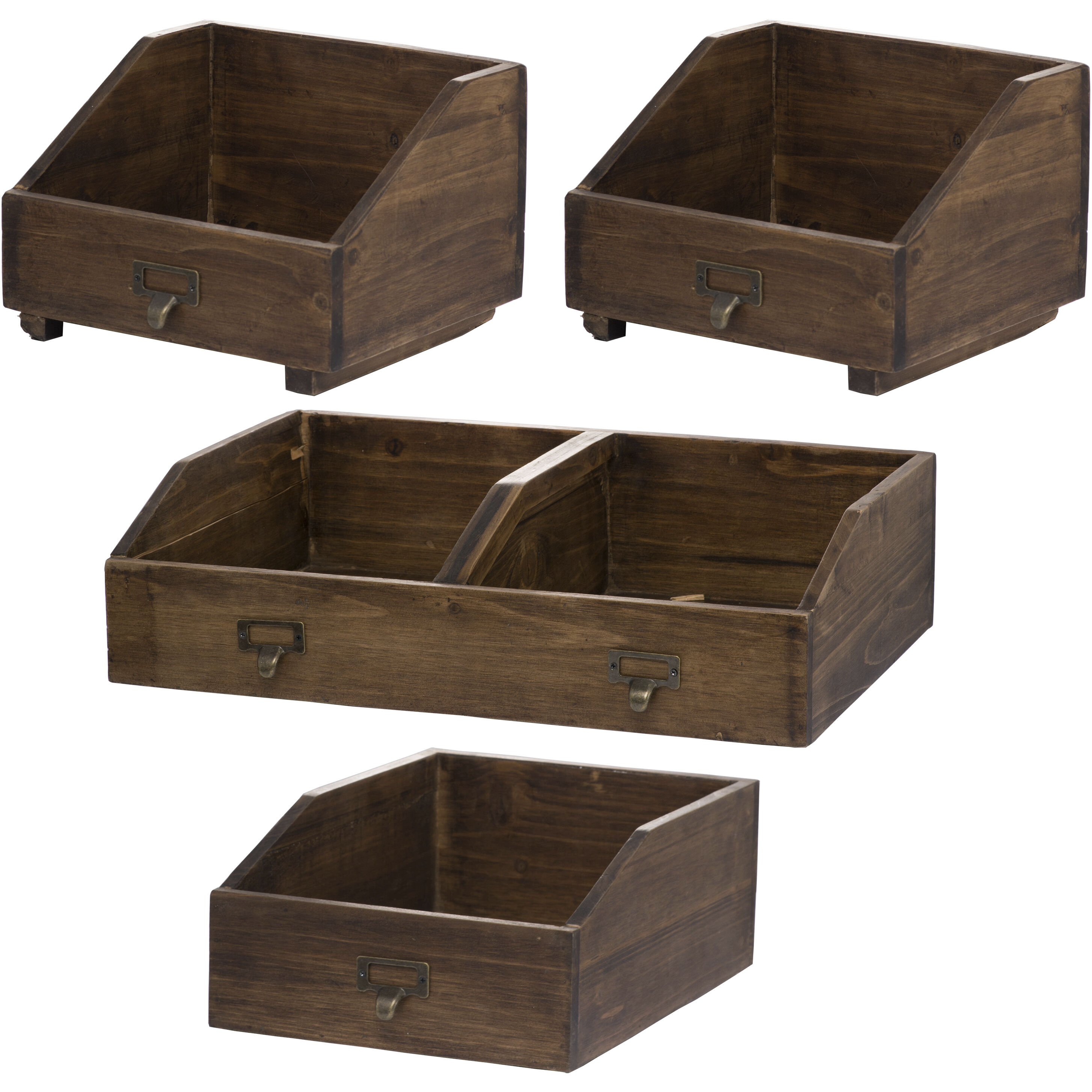 Amell Brown Storage Box, Set of 4