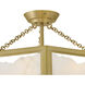 Veleta 6 Light 17 inch Lacquered Brass Semi-Flush Mount Ceiling Light