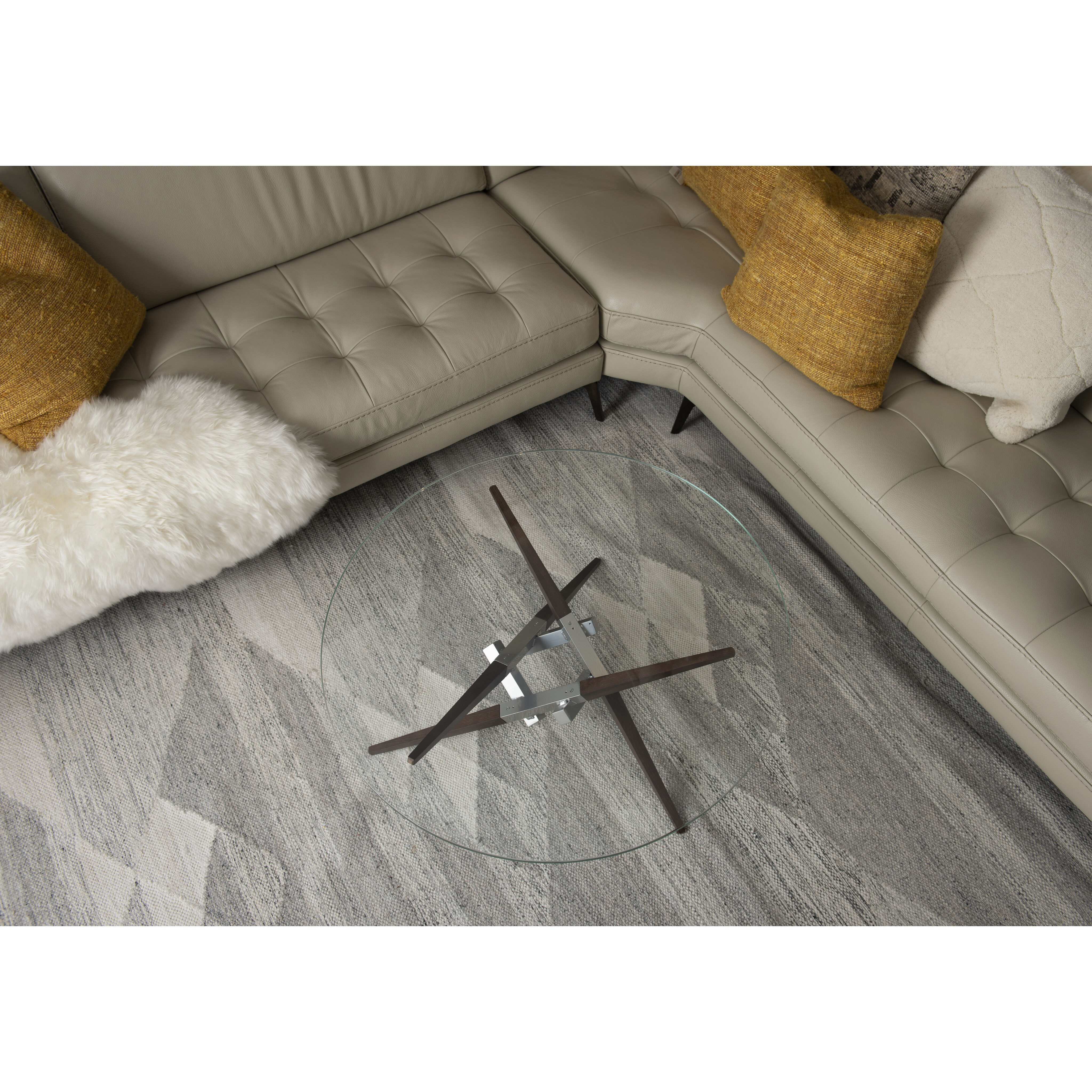 Crux 36 inch Sterling Coffee Table