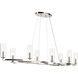 Harpin Linear Chandelier Ceiling Light in Polished Nickel