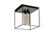 Caged 4 Light 19.69 inch White Marble Semi-Flush Mount Ceiling Light